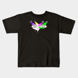 Pigeons Playing Ping Pong Melting Lights Kids T-Shirt